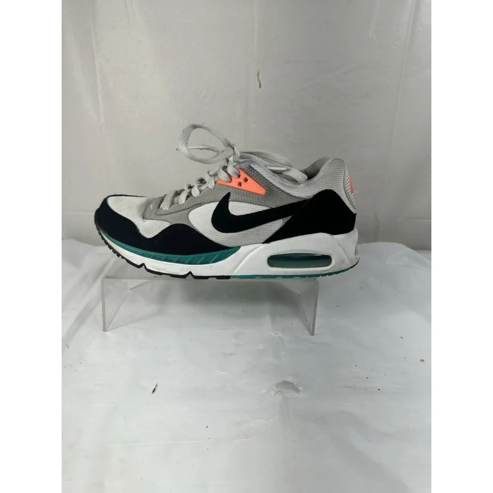 Nike Air Max Athletic Shoes in White, Black, Teal & Coral